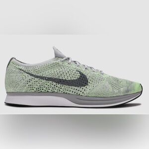 Nike Flyknit Racer Green Gray Pistachio 526628-103 - 9.5 Mens FREE SHIPPING!